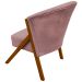 Poltrona Decorativa Para Sala Recepção You Bouclé Premium Rosê Braça Amadeirada