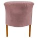 Poltrona Decorativa Para Sala Recepção You Bouclé Premium Rosê Braça Amadeirada