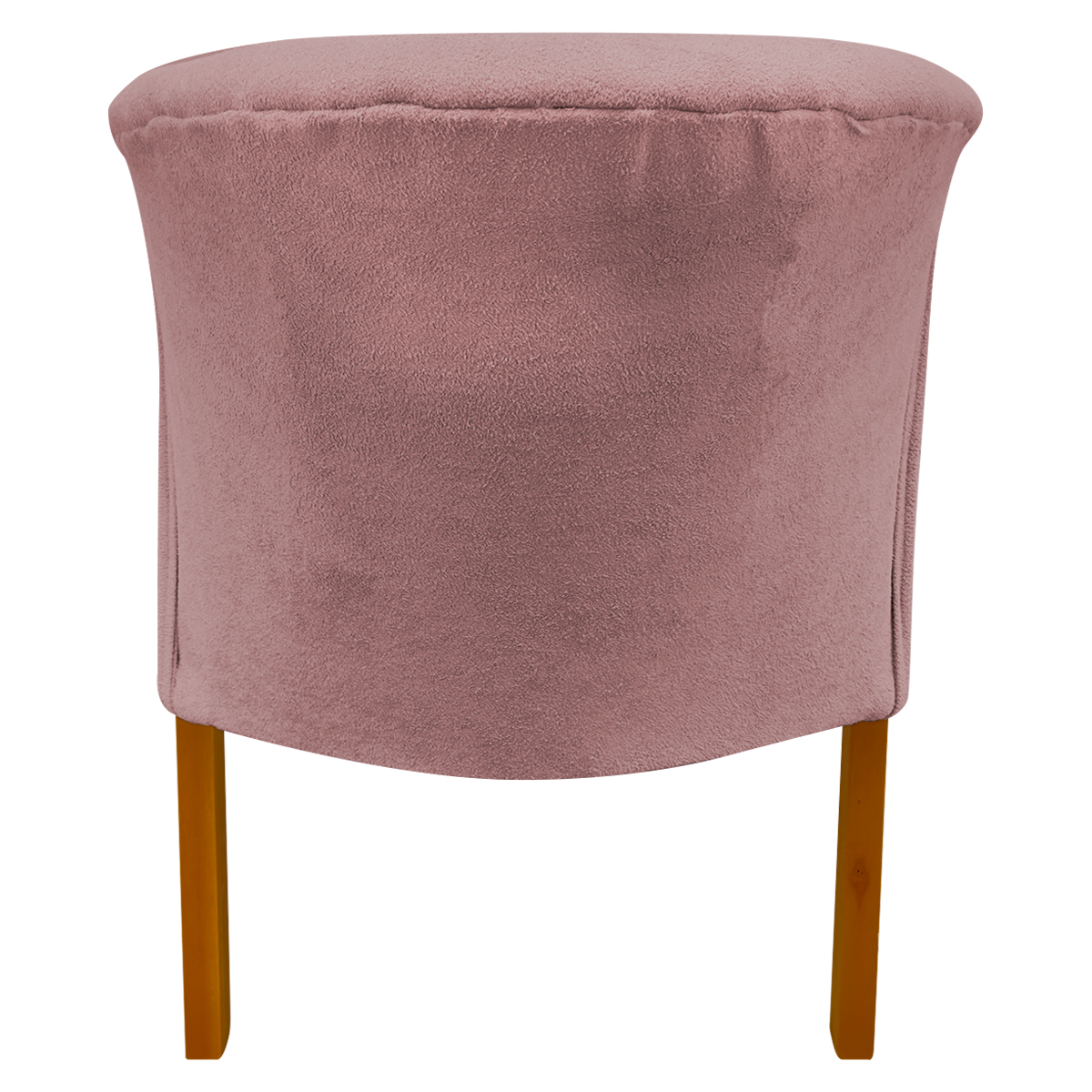 Poltrona Decorativa Para Sala Recepção You Bouclé Premium Rosê Braça Amadeirada