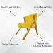 Poltrona Decorativa Para Sala Recepção You Suede Amarelo Braça Amadeirada