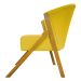 Poltrona Decorativa Para Sala Recepção You Suede Amarelo Braça Amadeirada