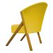 Poltrona Decorativa Para Sala Recepção You Suede Amarelo Braça Amadeirada