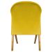Poltrona Decorativa Para Sala Recepção You Suede Amarelo Braça Amadeirada