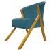 Poltrona Decorativa Para Sala Recepção You Suede Azul Marinho Braça Amadeirada