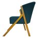 Poltrona Decorativa Para Sala Recepção You Suede Azul Marinho Braça Amadeirada