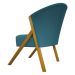 Poltrona Decorativa Para Sala Recepção You Suede Azul Marinho Braça Amadeirada