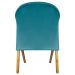 Poltrona Decorativa Para Sala Recepção You Suede Azul Turquesa Braça Amadeirada