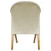 Poltrona Decorativa Para Sala Recepção You Suede Bege Braça Amadeirada
