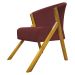 Poltrona Decorativa Para Sala Recepção You Suede Bordô Braça Amadeirada