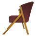 Poltrona Decorativa Para Sala Recepção You Suede Bordô Braça Amadeirada