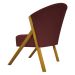 Poltrona Decorativa Para Sala Recepção You Suede Bordô Braça Amadeirada