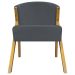 Poltrona Decorativa Para Sala Recepção You Suede Cinza Braça Amadeirada