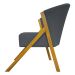 Poltrona Decorativa Para Sala Recepção You Suede Cinza Braça Amadeirada