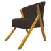 Poltrona Decorativa Para Sala Recepção You Suede Marrom Braça Amadeirada