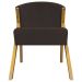 Poltrona Decorativa Para Sala Recepção You Suede Marrom Braça Amadeirada