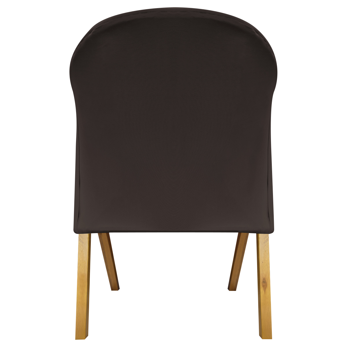 Poltrona Decorativa Para Sala Recepção You Suede Marrom Braça Amadeirada