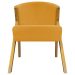 Poltrona Decorativa Para Sala Recepção You Suede Mostarda Braça Amadeirada