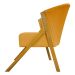 Poltrona Decorativa Para Sala Recepção You Suede Mostarda Braça Amadeirada