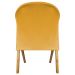 Poltrona Decorativa Para Sala Recepção You Suede Mostarda Braça Amadeirada