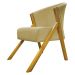 Poltrona Decorativa Para Sala Recepção You Suede Nude Braça Amadeirada