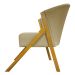 Poltrona Decorativa Para Sala Recepção You Suede Nude Braça Amadeirada