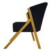 Poltrona Decorativa Para Sala Recepção You Suede Preto Braça Amadeirada