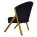 Poltrona Decorativa Para Sala Recepção You Suede Preto Braça Amadeirada
