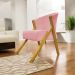 Poltrona Decorativa Para Sala Recepção You Suede Rosê Braça Amadeirada