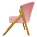 Poltrona Decorativa Para Sala Recepção You Suede Rosê Braça Amadeirada