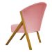 Poltrona Decorativa Para Sala Recepção You Suede Rosê Braça Amadeirada