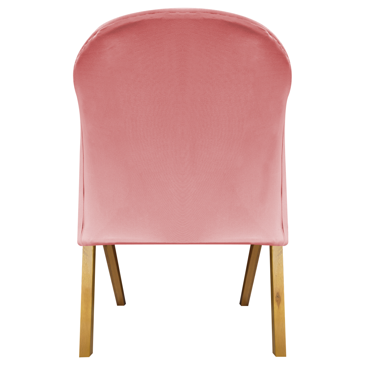 Poltrona Decorativa Para Sala Recepção You Suede Rosê Braça Amadeirada