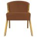 Poltrona Decorativa Para Sala Recepção You Suede Terracota Braça Amadeirada