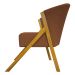 Poltrona Decorativa Para Sala Recepção You Suede Terracota Braça Amadeirada