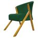 Poltrona Decorativa Para Sala Recepção You Suede Verde Braça Amadeirada