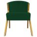 Poltrona Decorativa Para Sala Recepção You Suede Verde Braça Amadeirada