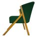 Poltrona Decorativa Para Sala Recepção You Suede Verde Braça Amadeirada