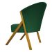 Poltrona Decorativa Para Sala Recepção You Suede Verde Braça Amadeirada