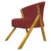 Poltrona Decorativa Para Sala Recepção You Suede Vermelho Braça Amadeirada