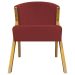Poltrona Decorativa Para Sala Recepção You Suede Vermelho Braça Amadeirada