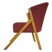 Poltrona Decorativa Para Sala Recepção You Suede Vermelho Braça Amadeirada