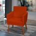 Poltrona Decorativa Para Sala, Escritório, Recepção Beatriz Com Base Suede Terracota Pé Castanho - Clique E Decore