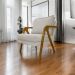 Poltrona Decorativa Shine Reforçada Confortável Bouclé Premium Bege