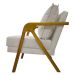 Poltrona Decorativa Shine Reforçada Confortável Bouclé Premium Bege