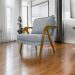 Poltrona Decorativa Shine Reforçada Confortável Bouclé Premium Cinza