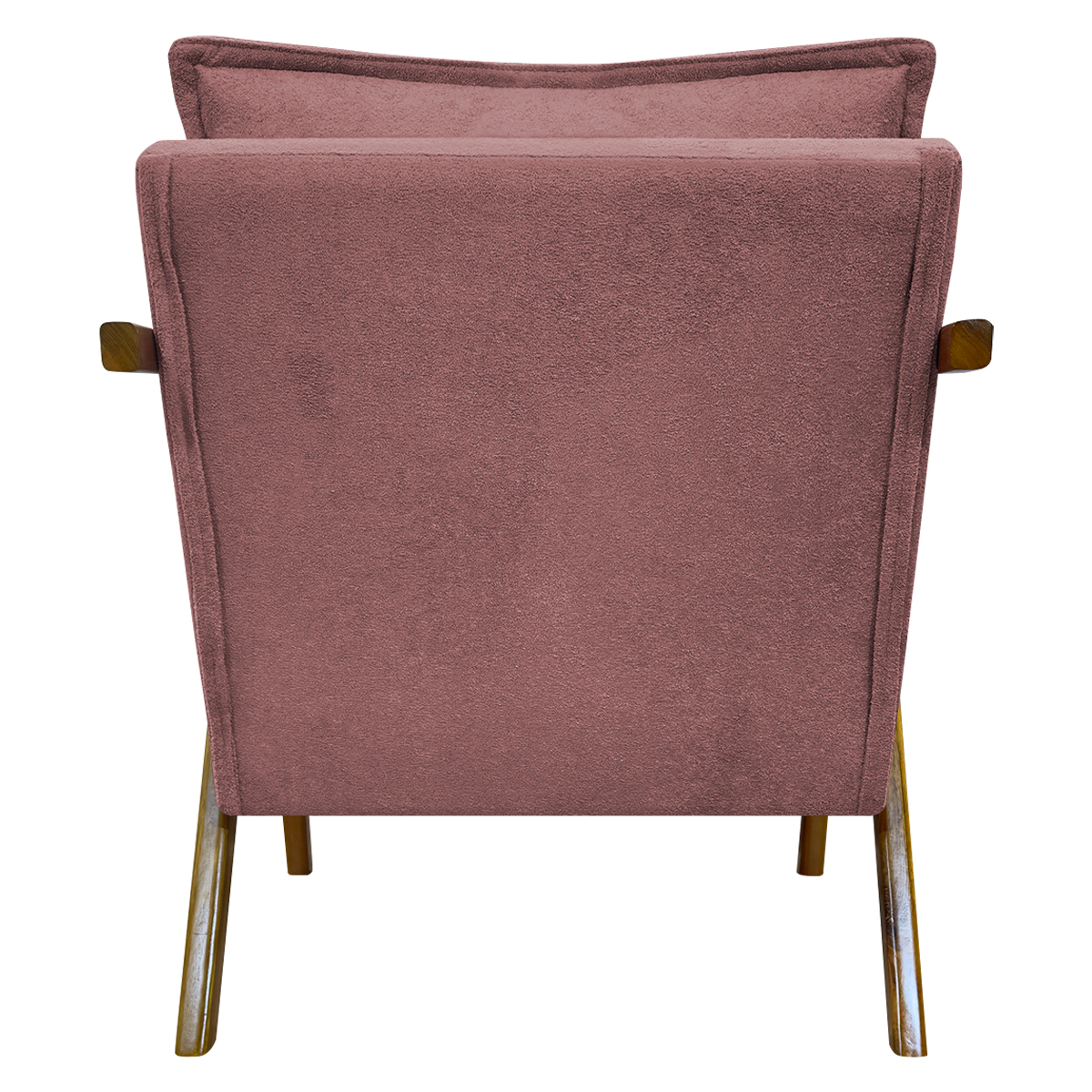 Poltrona Decorativa Shine Reforçada Confortável Bouclé Premium Rose