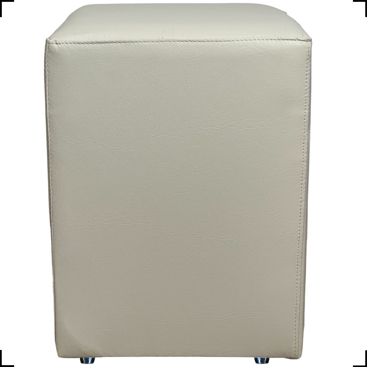 Puff Decorativo Dado Para Sala, Quarto, Escritório, Manicure Corino Bege - Clique E Decore