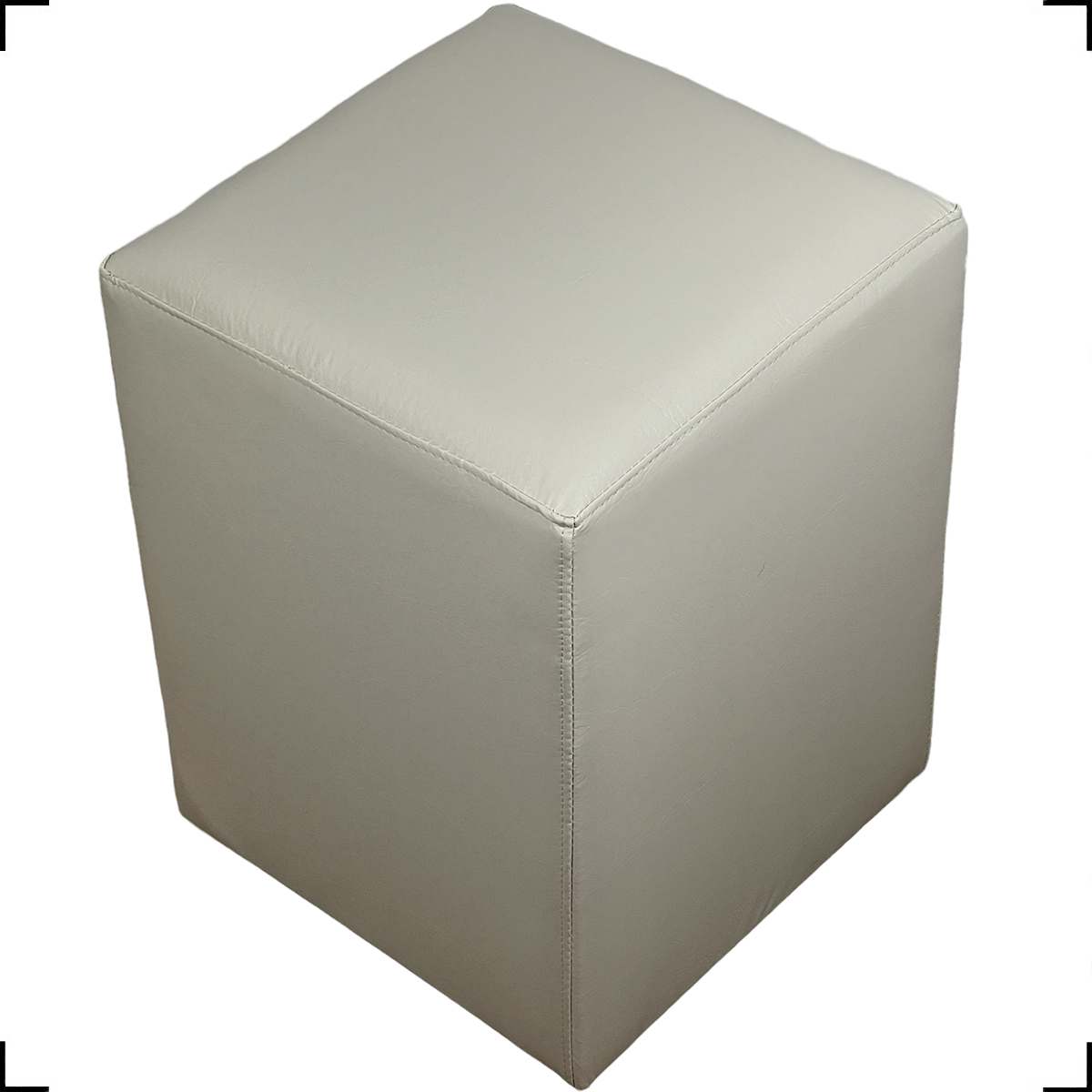 Puff Decorativo Dado Para Sala, Quarto, Escritório, Manicure Corino Bege - Clique E Decore