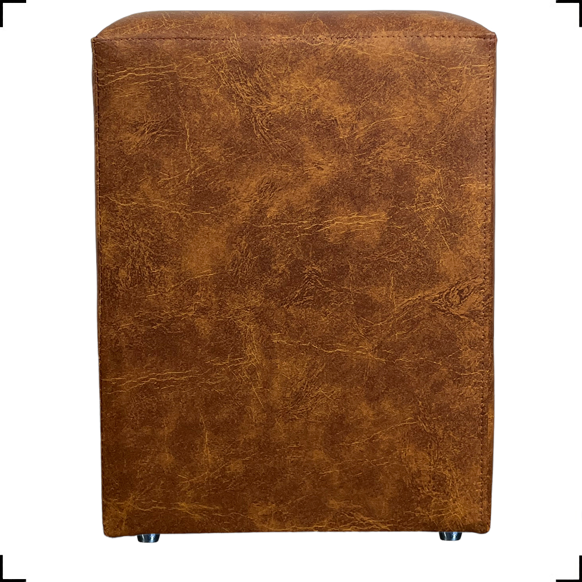 Puff Decorativo Dado Para Sala, Quarto, Escritório, Manicure Corino Peroba - Clique E Decore