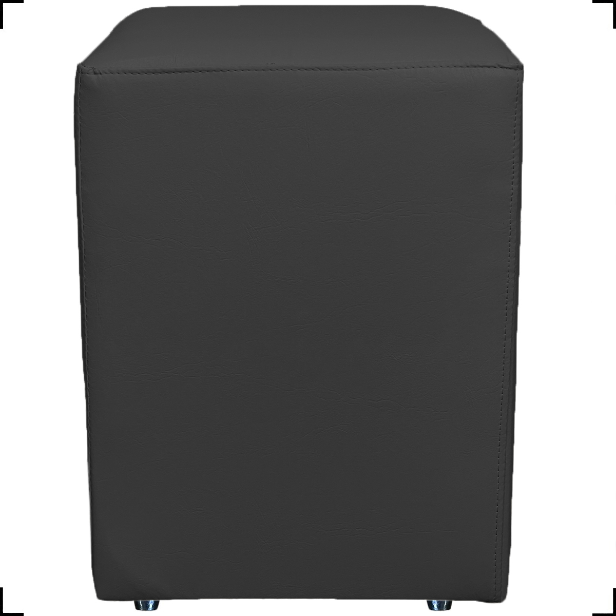 Puff Decorativo Dado Para Sala, Quarto, Escritório, Manicure Corino Preto - Clique E Decore