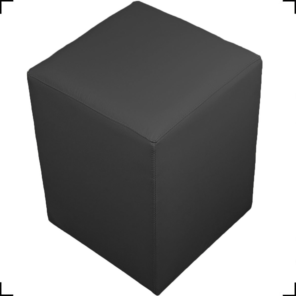 Puff Decorativo Dado Para Sala, Quarto, Escritório, Manicure Corino Preto - Clique E Decore